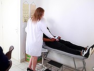 French nurse playfully exposes naked legs and making black patients go crazy about banging her together 6