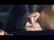 Lovelace controls situation and slowly strips date down to penetrate her on the couch 5