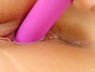 Girl stretches pussy with speculum and turns on pink vibrator for a logical conclusion 11