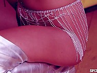 Young babe with a great body gets hammered by friend's big dick in her shaved pussy 4