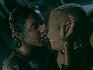 Dirty whore with hairy pussy masturbates with her fingers in an old abandoned house 7