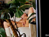 Girl lives alone in apartment so she can undress and caress the vagina whenever she wants 7
