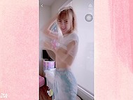 Adorable influencer with perfect skinny body loves provocatively dancing in front of the camera 10