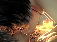 Heroes of Final Fantasy X find time for unhurried and passionate lovemaking on the secluded beach 10