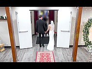 Asian couple on their wedding trip to USA finds time for romantic encounter in the motel 6