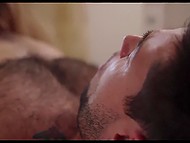 Blonde shemale arrives at ex-boyfriend's place for one last passionate encounter on the bed 6