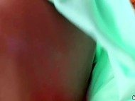 Sexy chocolate listens to white man who tells her to take the dick in mouth and pussy 6