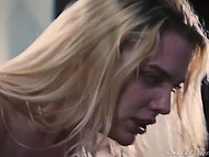 Girl is prepared in advance to tempt guy into fucking so she grabs balls from the doorway 7