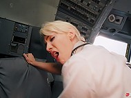 Desires intensify in the air so new stewardess is fucked in asshole by the passenger 4