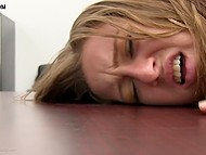 Hard anal sex with girl who quickly makes guy ejaculate on her face within the porn casting 6