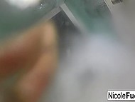 Stunning pornstar with big tits and round ass Nicole Aniston relaxes solo in the shower 9