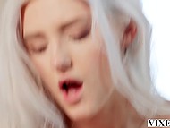 Teen blonde surprises man with a gentle outdoor blowjob and undresses to ride his dick in the bedroom 4