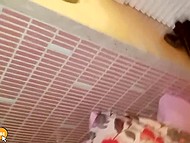 Asian with small tits got drunk and allowed her boyfriend to cum in pussy and film the process on camera 11