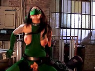 Famous super-heroes have a wild sexual intercourse in the garage in porn parody  11