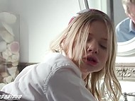 Mature professor copulates in the bedroom with student Coco Lovelock dressed like schoolgirl 4