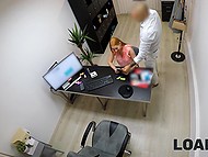 Hungarian stunner with round tits seduces loan manager in order to get so needed money 5