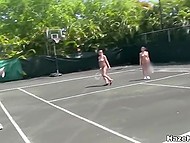 Tennis court is not a place where the girls can play only but also show their naked bodies 6