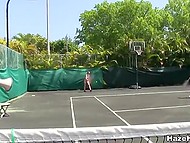 Tennis court is not a place where the girls can play only but also show their naked bodies 7