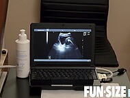 Doctor does ultrasound while twink hooks up with hefty man and watches dick moving in the ass 4