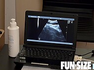 Doctor does ultrasound while twink hooks up with hefty man and watches dick moving in the ass 8