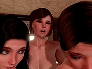 Shemale gives newcomers such rough sex that they quickly cum in ass and make stepmother reach orgasm too 11