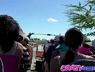 Crazy college girl sucks boyfriend's cock in public place till getting a mouthful of hot jizz 6