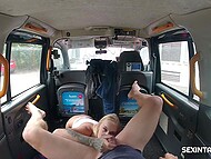 In exchange for free ride, comely Czech blonde has affair with taxi driver in the backseat 7