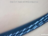 Hungry man captures on the camera outdoor sex with slender hooker right near his car 8