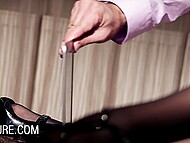 Rich guy enjoys his evening with the expensive hooker and fucks her as never before  6