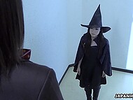 Japanese man enjoys kinky anal threesome with sexy schoolgirl and good-looking nun 10