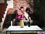 Peruvian guy invites skinny Latina babe at his place to taste old wine and to try anal 4