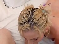 Spicy blonde Bella Rose penetrated with thick cock in amazing poses after giving a wonderful blowjob 4