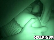 Insatiable pornstar Charley Chase has her wet twat stuffed with fat prick in complete darkness 10