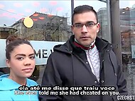 Porn video with participation of Czech chick who has sex on camera for money and gets pissed 4