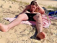 Chick prefers to live free on beach and suck man for a dose of fresh sperm in the mouth 10