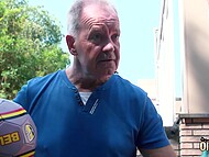 Young ginger girl clearly needs old man to fuck her and cum in her mouth in the fresh air 6