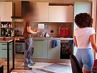 Work can wait but handyman's hard cock can't because Latina girl's bottom makes him want to jerk off 5