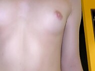 Skilled guy captures on the camera unforgettable sex with his petite brunette girlfriend 7