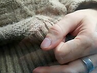 Eccentric guy whips out cock in the airplane and convinces nerdy stranger to give him a blowjob 5