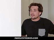 Woman gives pussy to stepson for hookup and doesn't forget to obtain all the sperm over the face 4