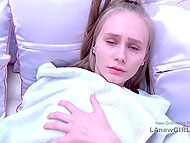 Cute newbie with mesmerizing eyes gives agent blowjob before welcoming cock into her tight cunny 11