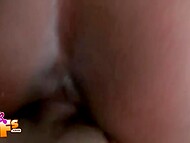 Stunning black girlfriend with athletic body blows her boyfriend before taking his dong into smooth cunt  6