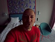 Polish whore Yuli Owiak in a Christmas sweater waits for her boyfriend in bed to know the cock 11