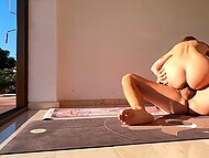 Delicious Polish takes off blouse and jeans so that friend sneaks into her and cums inside 9