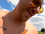 Polish babe takes revenge on boyfriend being fucked by taxi driver in field with sign language translation 7