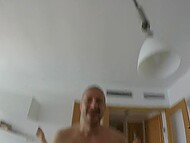 Stunning Polish beauty welcomes eager guest in the shaved entrance in first-person porn 8