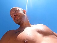 Amateur porn movie starring married Polish couple practicing bonking to cum in mouth on the beach 5
