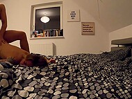 First boy puts several sex toys in the Polish chick and then shares a bed with her 6