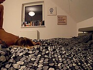 First boy puts several sex toys in the Polish chick and then shares a bed with her 7