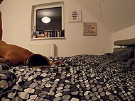 First boy puts several sex toys in the Polish chick and then shares a bed with her 8